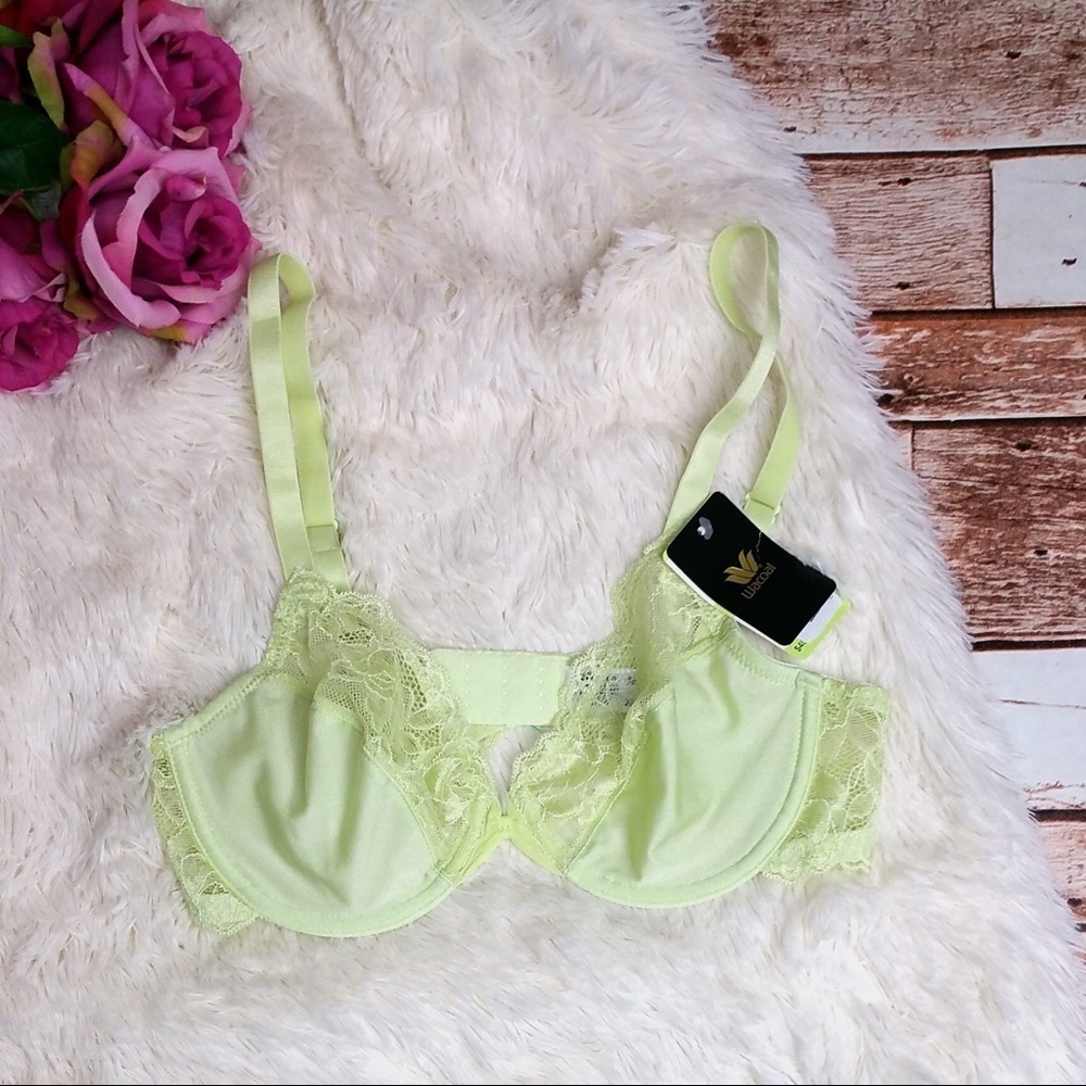 Wacoal Underwire Lace Bra - Lime Green